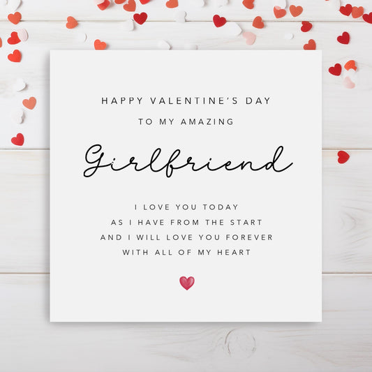 Girlfriend Valentines Card with poem