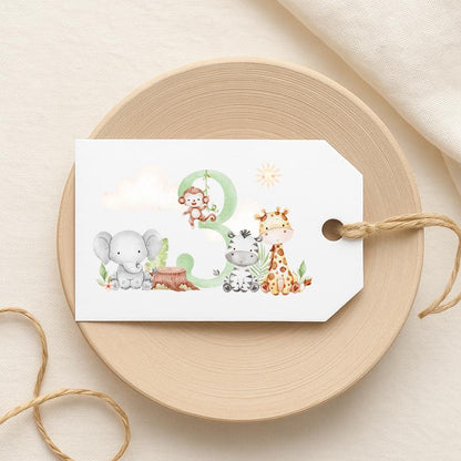 Personalised Green Animals Birthday Gift Wrap | Wrapping Paper |  WRAP0002