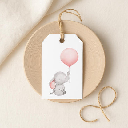 Personalised Pink Elephant New Baby Girl Gift Wrap | Wrapping Paper | WRAP0007