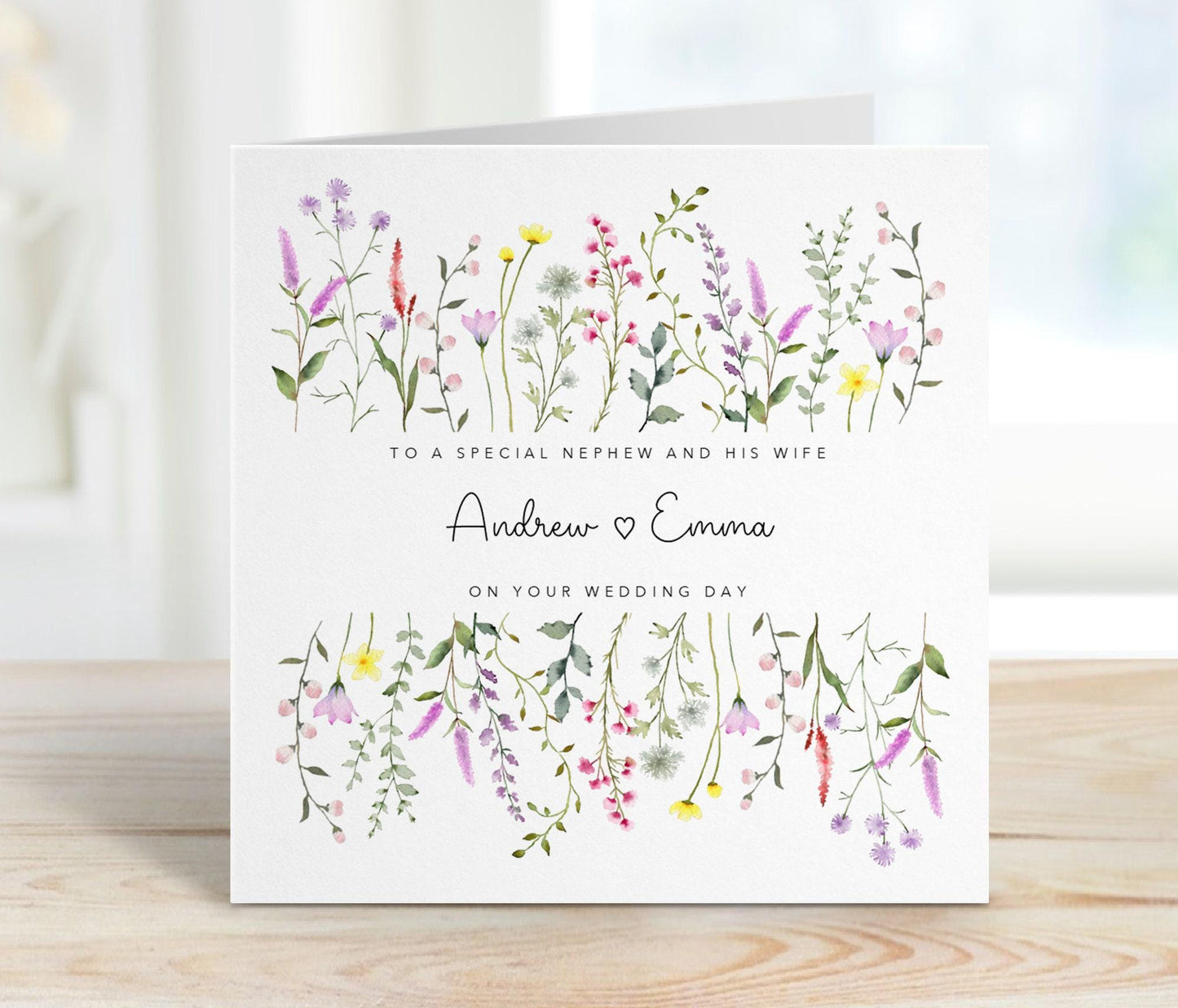 Nephew and Wife Wedding Card