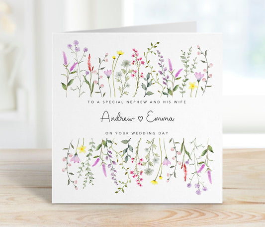 Nephew and Wife Wedding Card