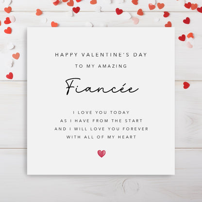 Fiancee Valentines Card with poem