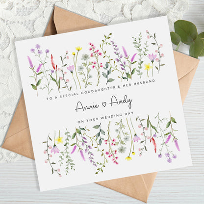 Goddaughter and her Husband Wedding Card
