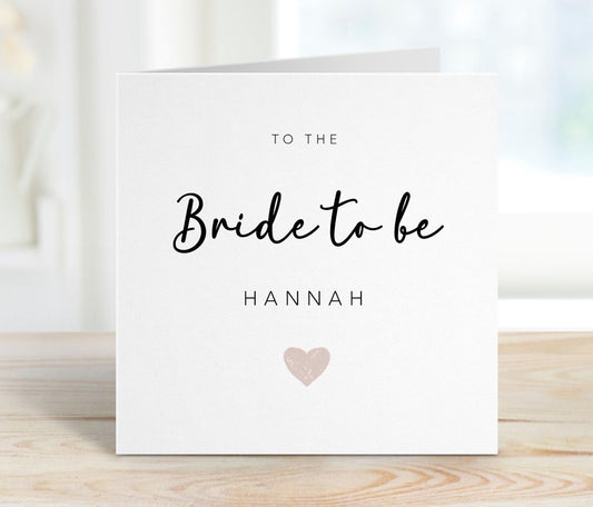 Personalised Bride To Be Card
