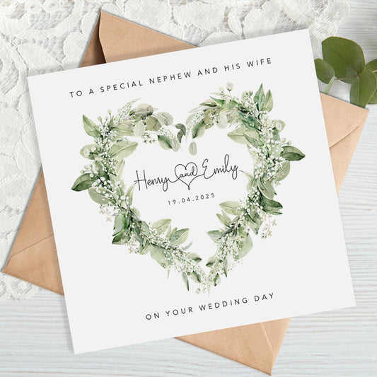 Nephew and Wife Wedding Card