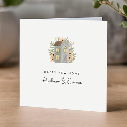 Personalised New Home Card -Grey