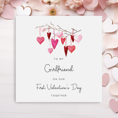 Girlfriend Valentines Card - 1st Valentines Together
