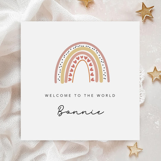 Rainbow New Baby Card