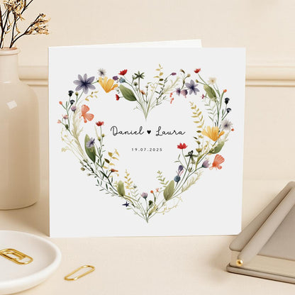 Personalised Wild Flower Wedding Gift Wrap | Wrapping Paper | WRAP0028