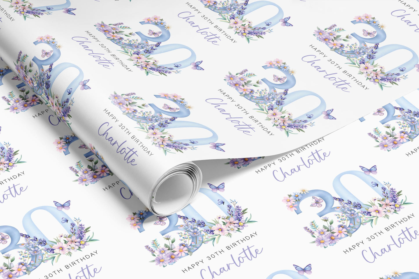 Personalised 30th Birthday Gift Wrap |  Wrapping Paper | WRAP0036