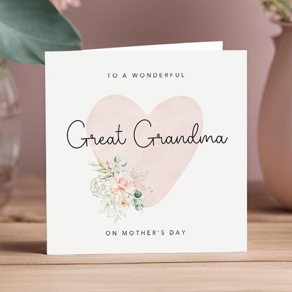 Mothers Day Card for Great Grandma