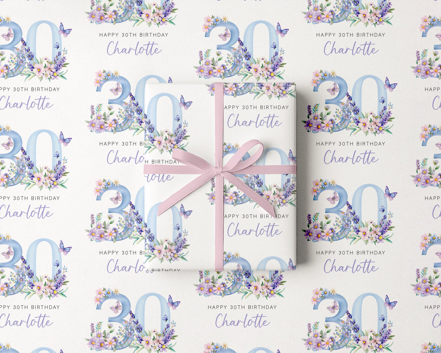 Personalised 30th Birthday Gift Wrap |  Wrapping Paper | WRAP0036