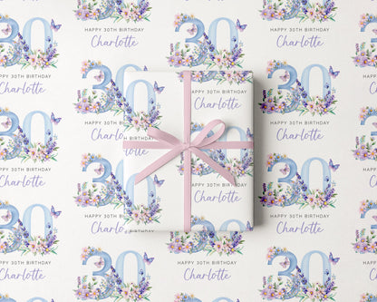 Personalised 30th Birthday Gift Wrap |  Wrapping Paper | WRAP0036