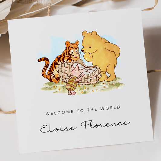 Character New Baby Card - Welcome to the World