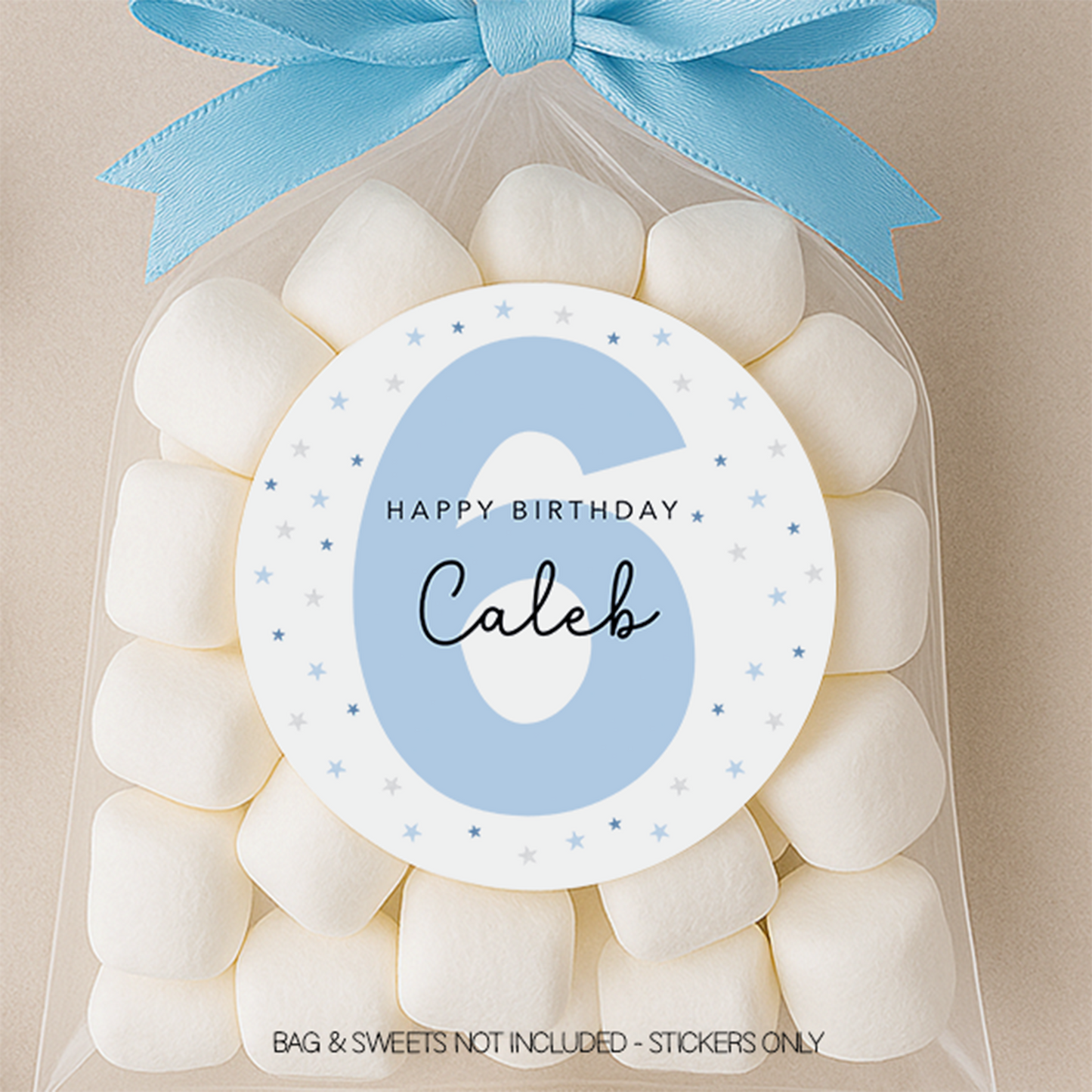 Blue Birthday Stickers