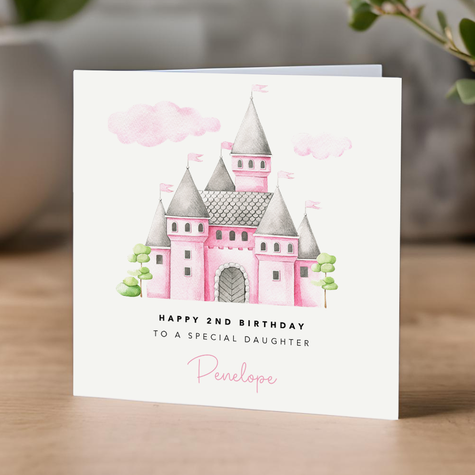 Princess Fairy tale Castle Birthday Card