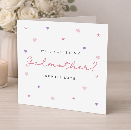 Will you be my Godmother Card