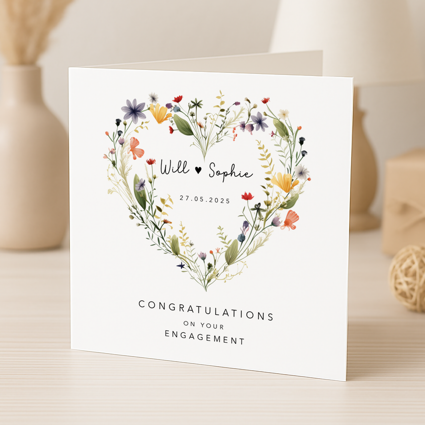 Wild Hearts Engagement Card