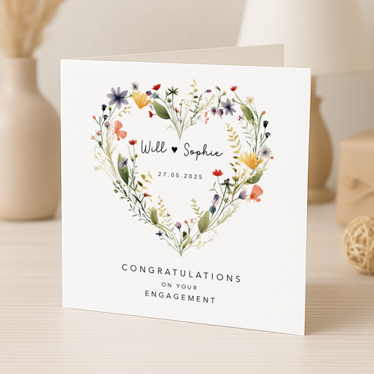 Wild Hearts Engagement Card