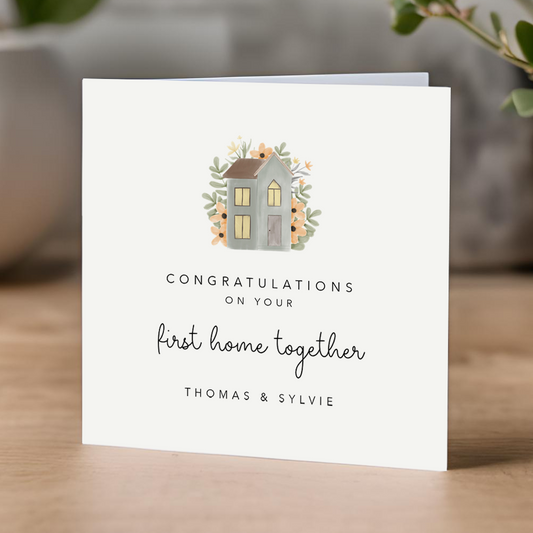 Congratulations on your first home together card - Grey House