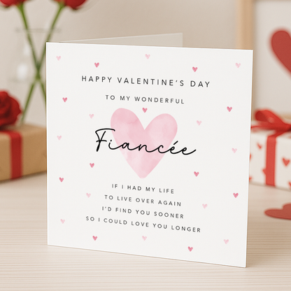 Fiancee Valentines Card with verse