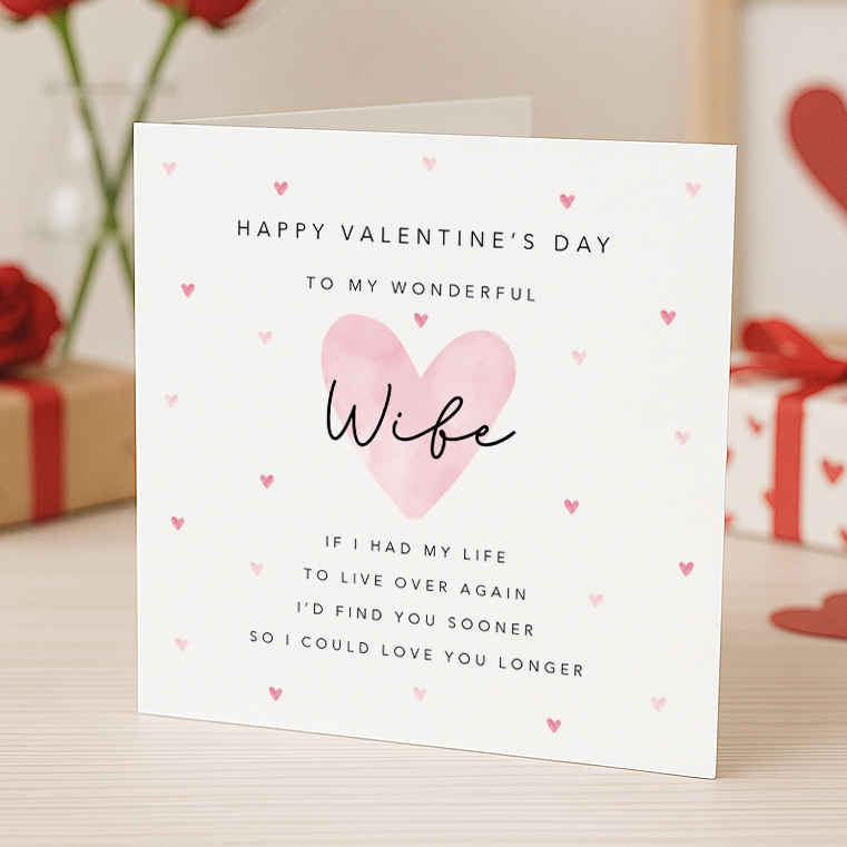 Wife Valentines Card with poem