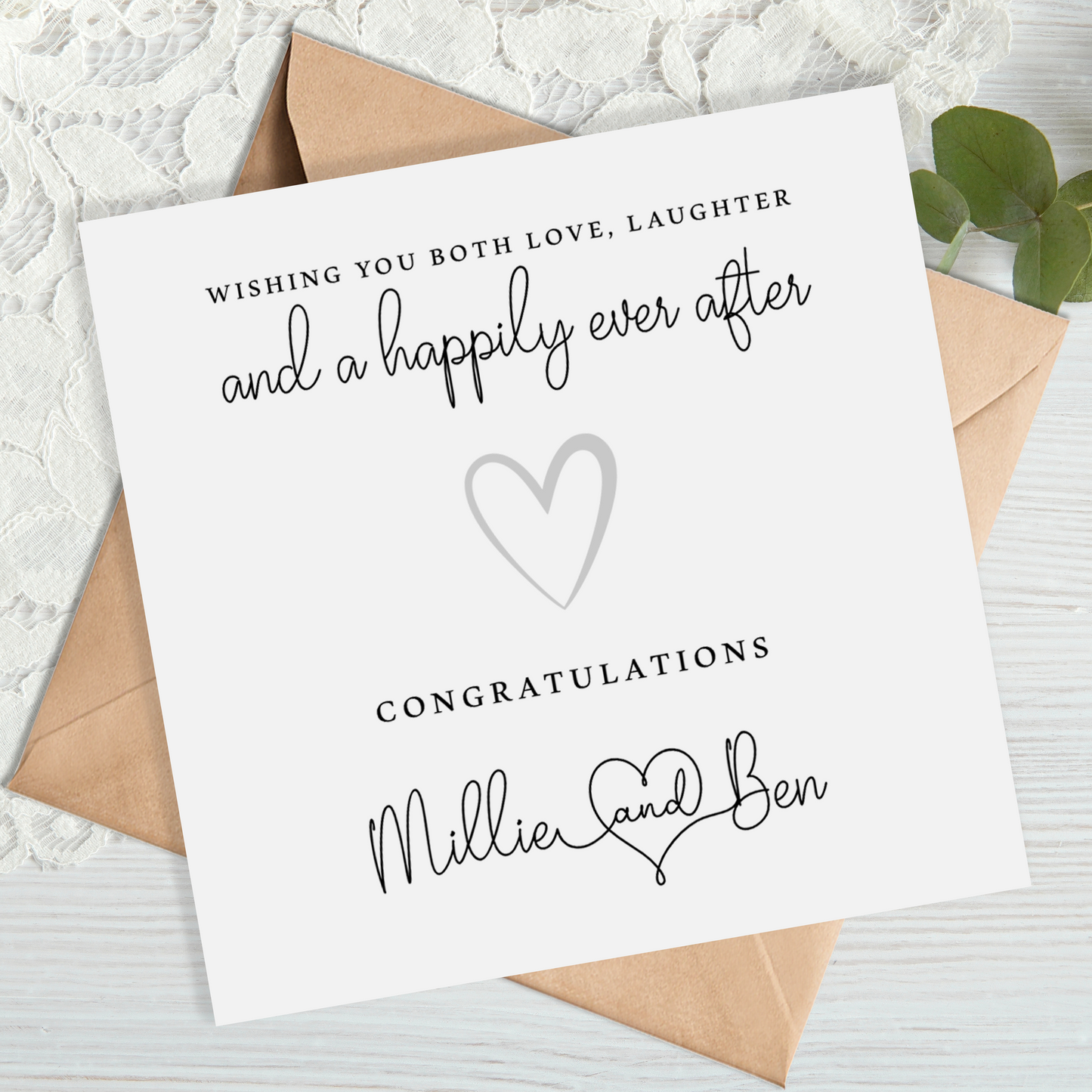 Happily Ever After Wedding Card