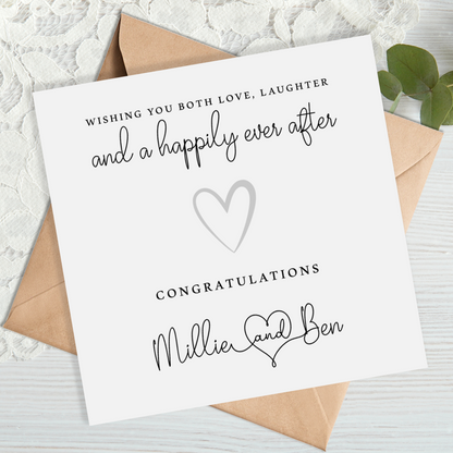 Happily Ever After Wedding Card