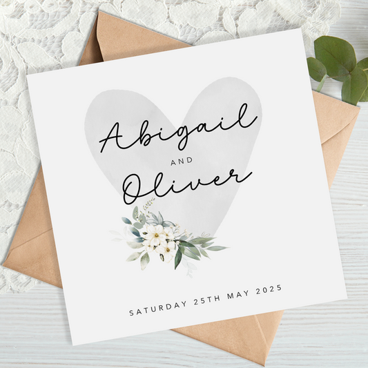 Classic Heart Wedding Card