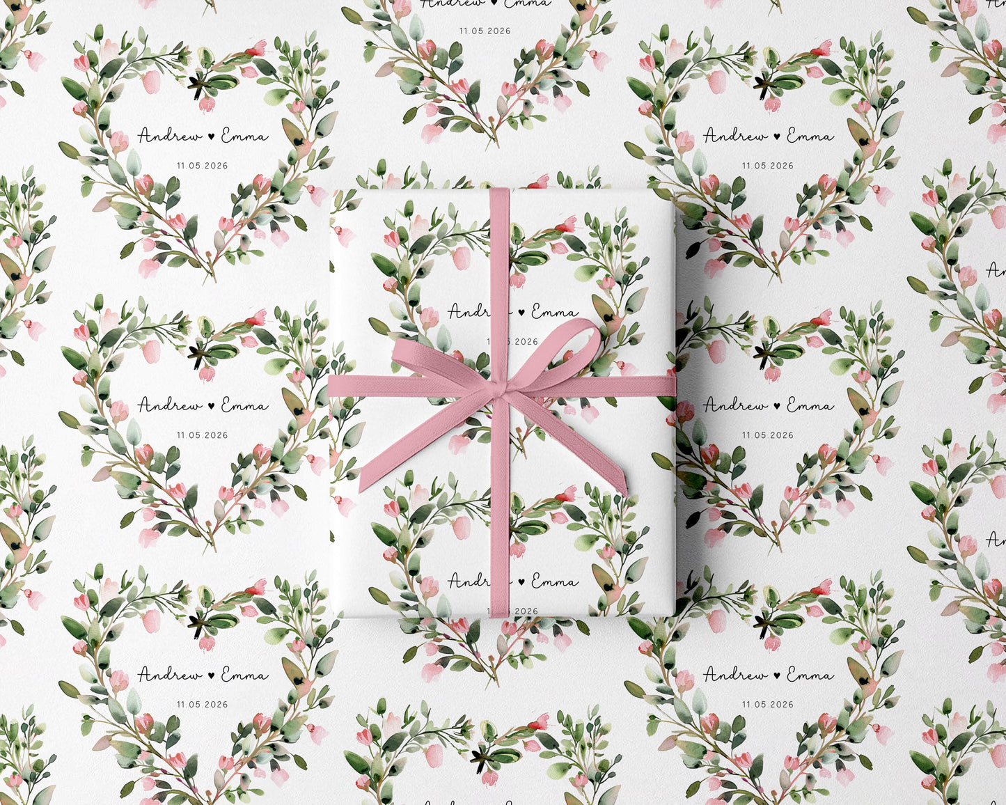 Personalised Wedding Gift Wrap | Wrapping Paper | WRAP0041