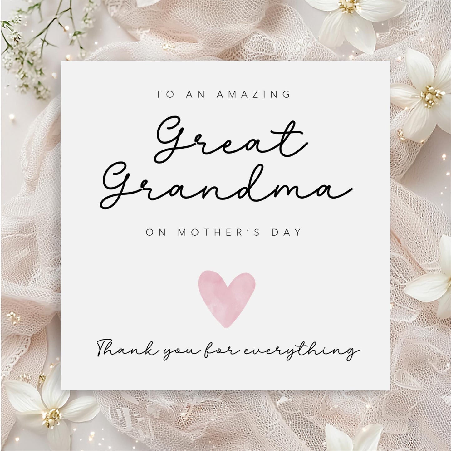 Mothers Day Card for Great Grandma