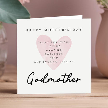 Mothers Day Card for Godmother