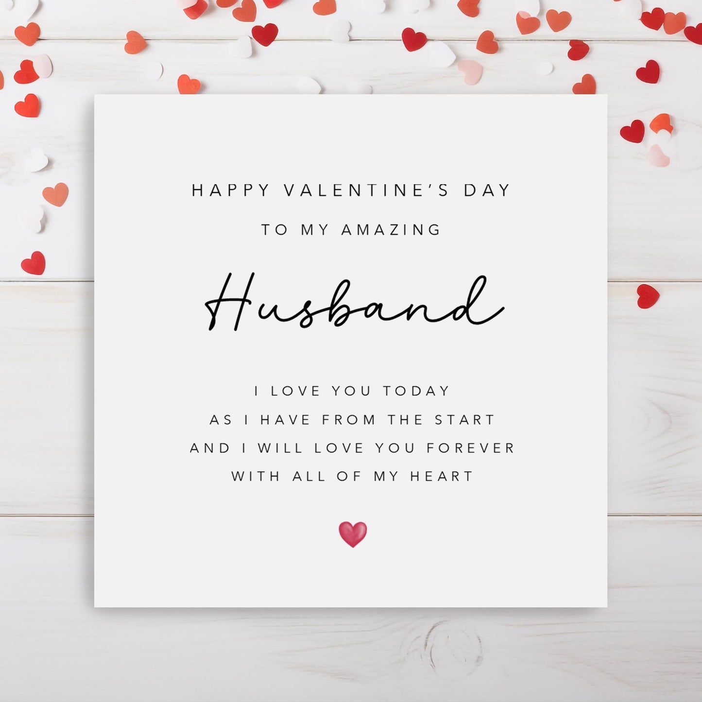 Husband Valentines Card with poem