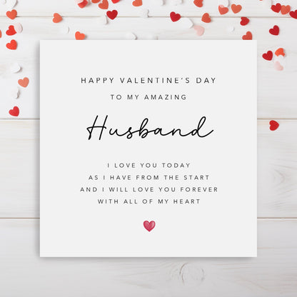 Husband Valentines Card with poem