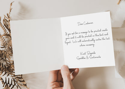 Festive Winter Wedding Card