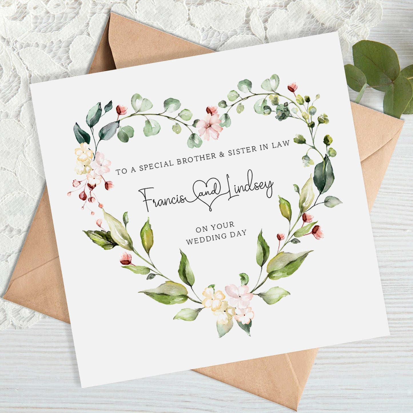 Wedding Card for Brother & Sister in Law