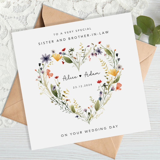 Sister and Brother in Law Wedding Card