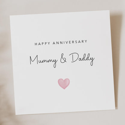 Mummy and Daddy Anniversary Card