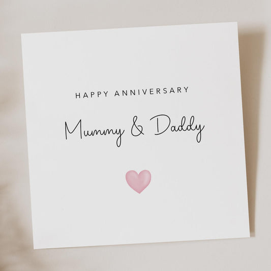 Mummy and Daddy Anniversary Card