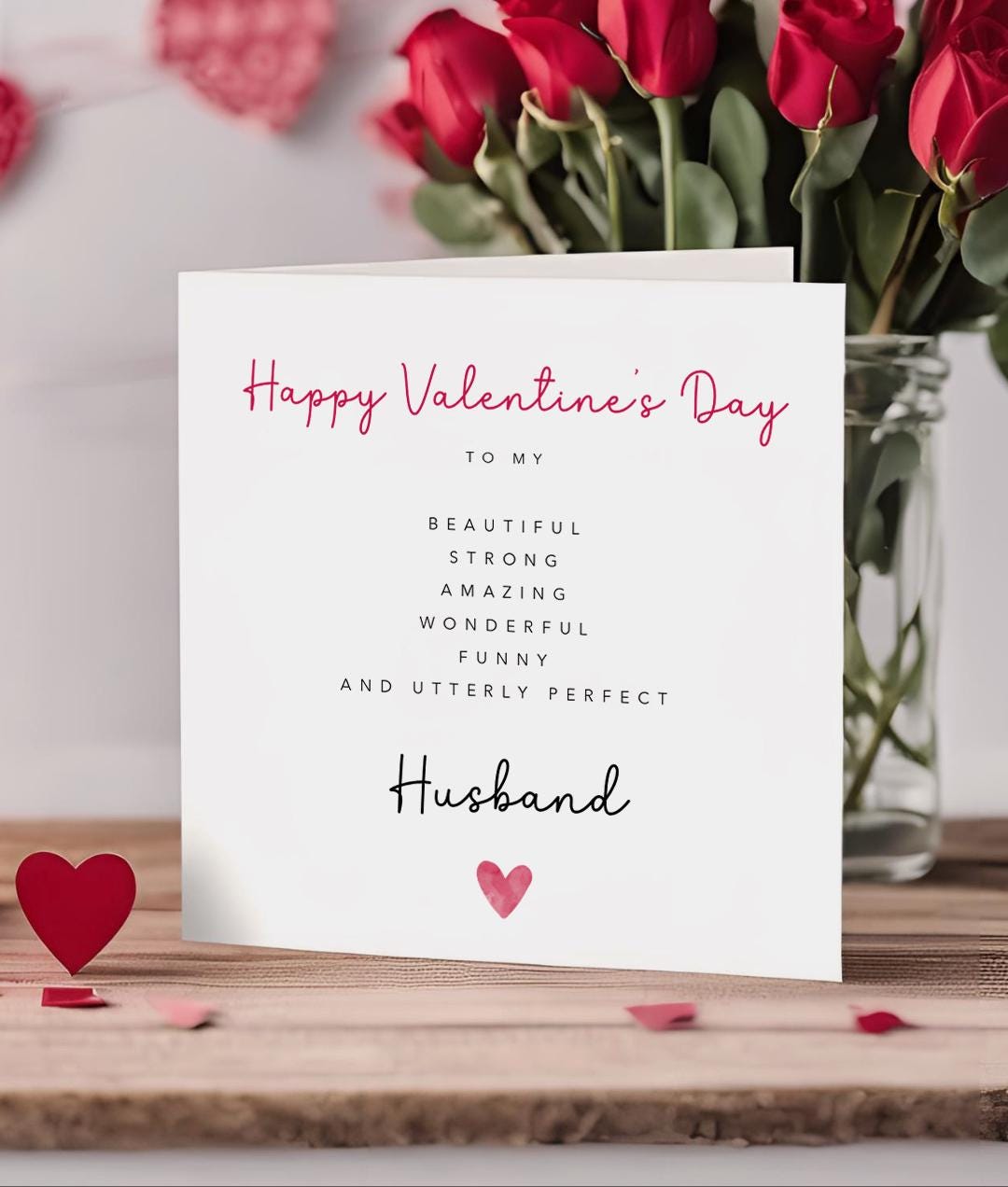 Husband Valentines Card with verse/poem