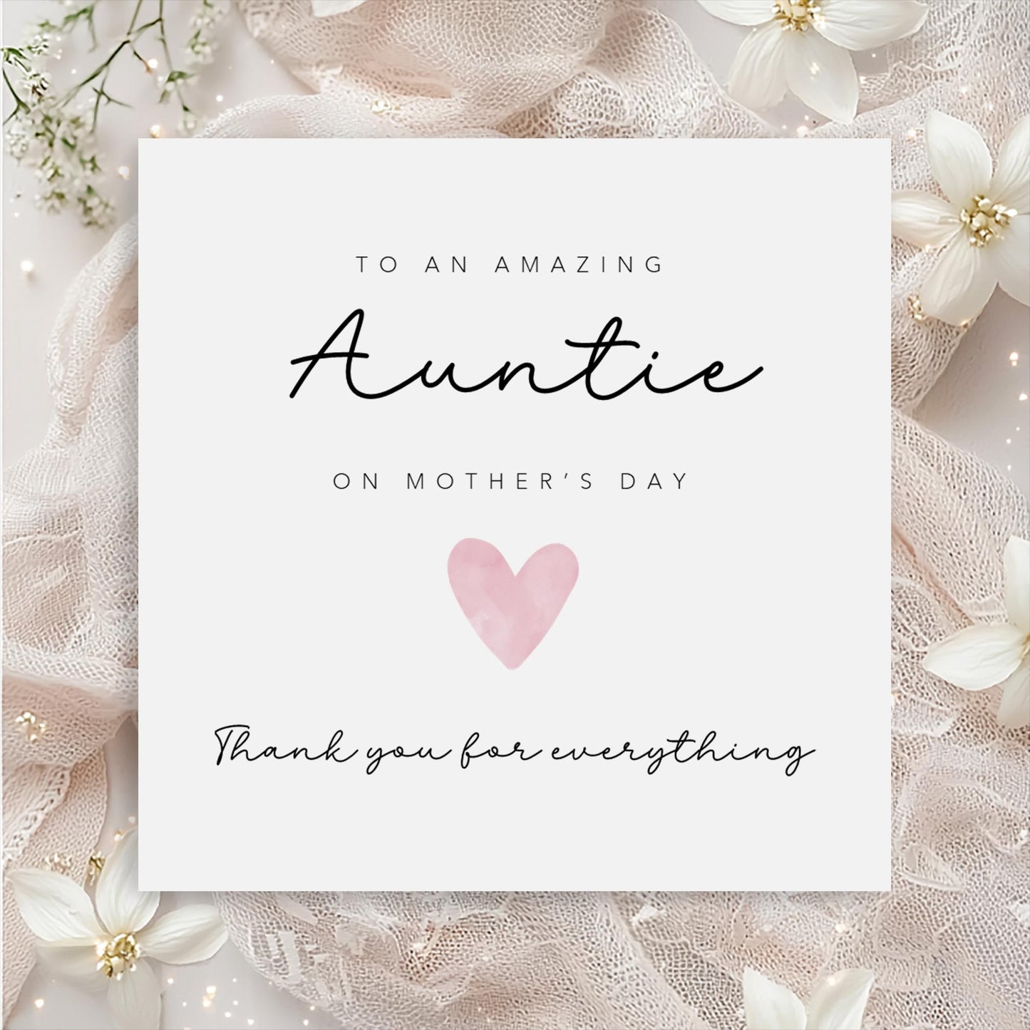 Mothers Day Card for Auntie