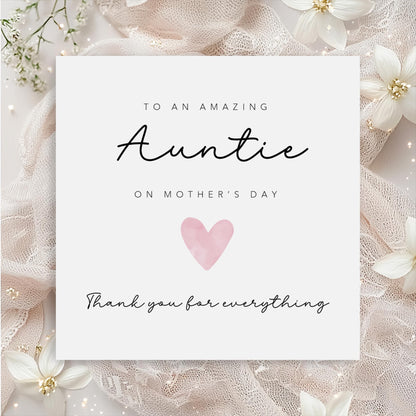 Mothers Day Card for Auntie