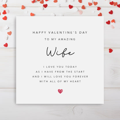Wife Valentines Card with poem