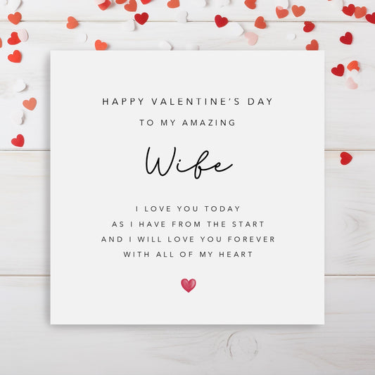 Wife Valentines Card with poem