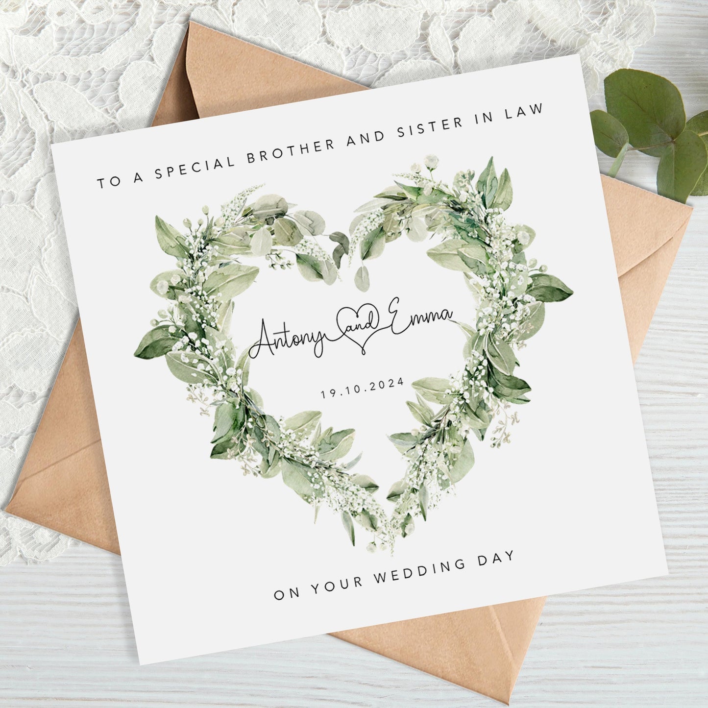 Brother and Sister in Law Wedding Card