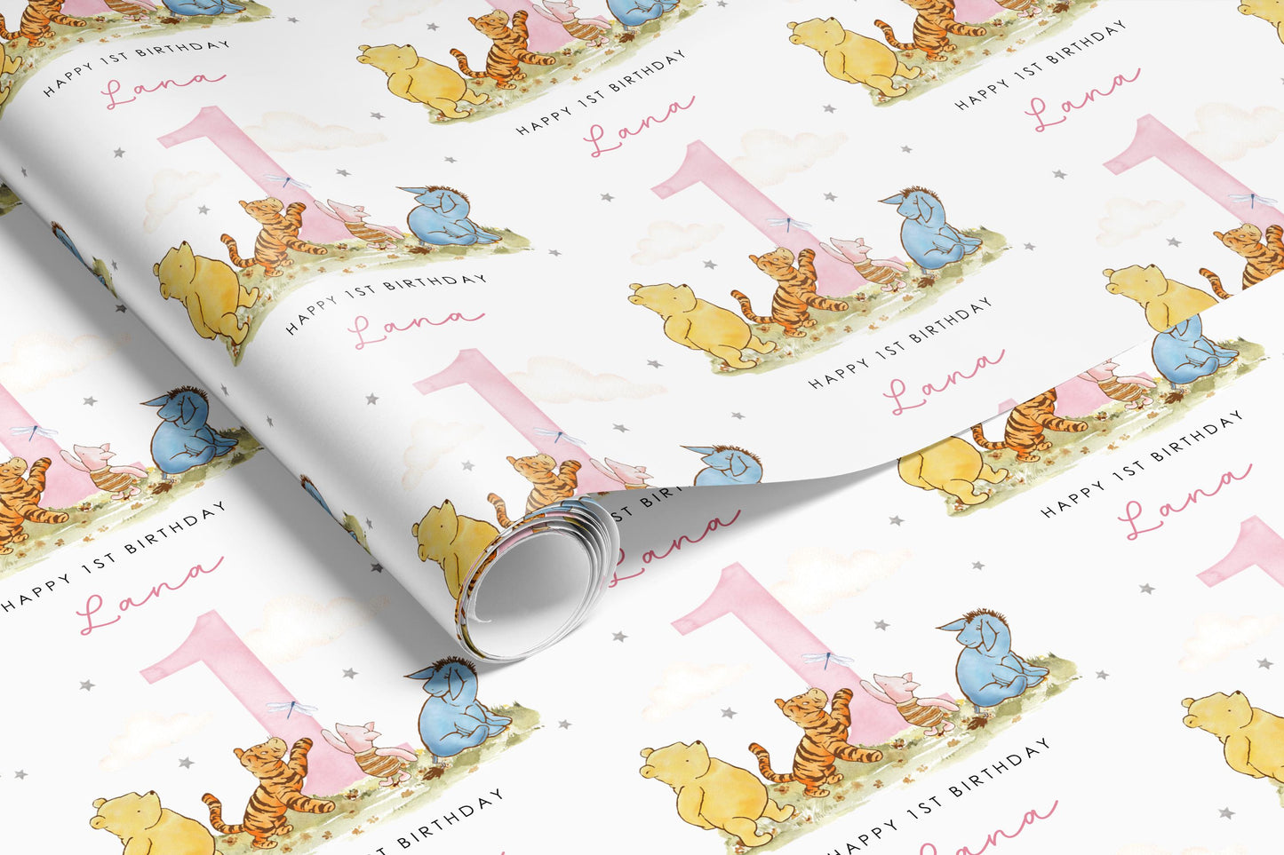 Personalised Pink Birthday Gift Wrap | Wrapping Paper | WRAP0032