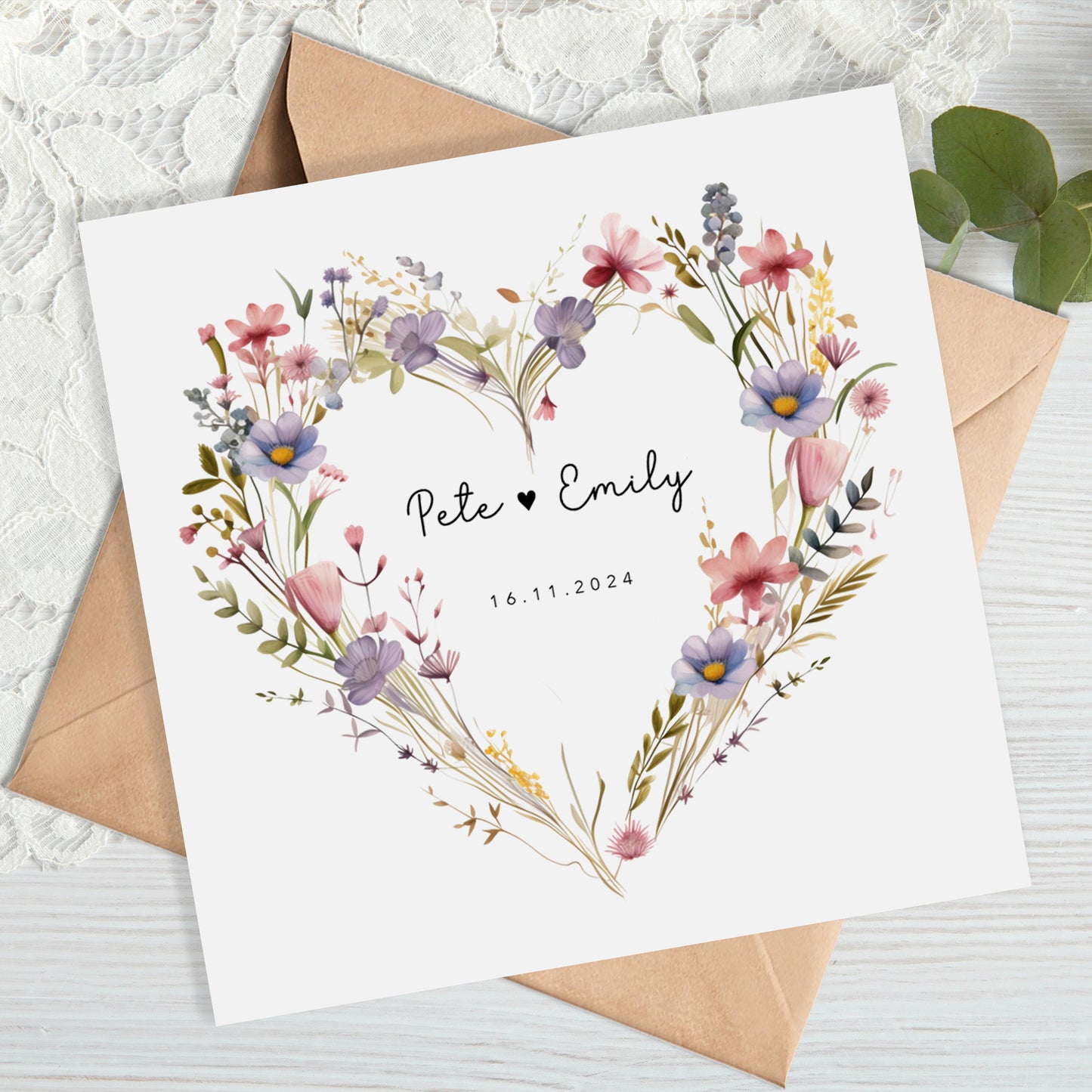 Personalised Pink Floral Wedding Gift Wrap | Wrapping Paper | WRAP0029