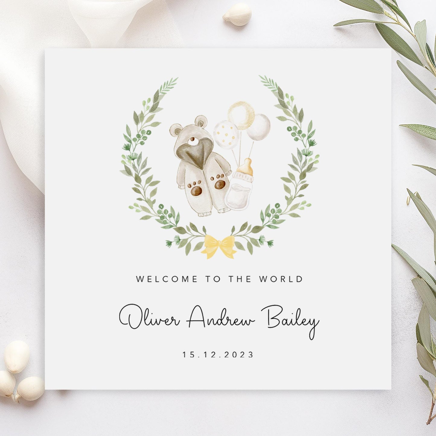 Personalised New Baby Card