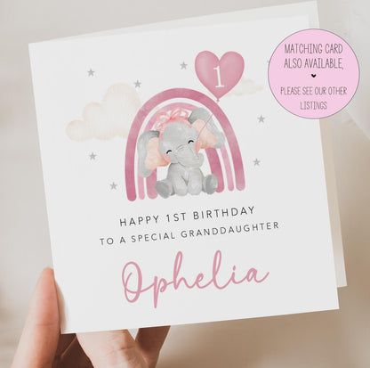 Personalised Pink Elephant Birthday Gift Wrap |  Wrapping Paper  |  WRAP0014