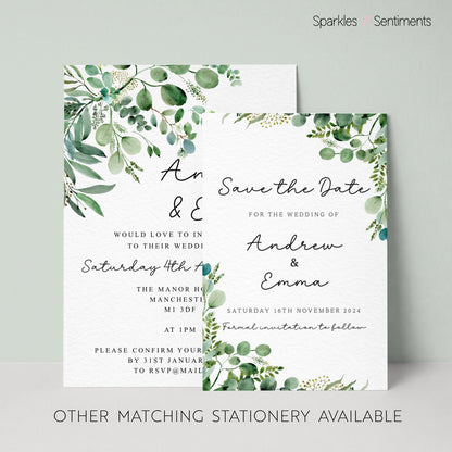 Eucalyptus Wedding Invitation